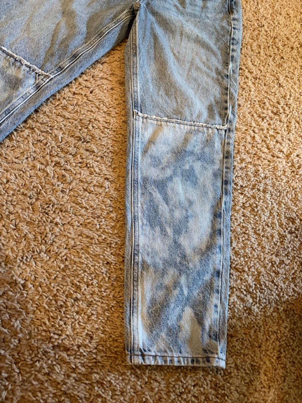 PacSun Light Blue Ultra High-Rise Slim Denim Jeans Acid Wash Lower Legs Size 27 - Picture 6 of 9